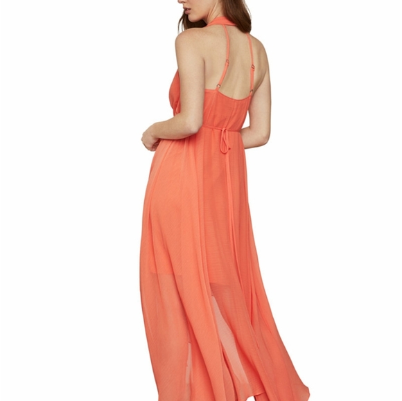 BCBGMAXAZRIA Crinkle-Chiffon Handkerchief- Dress - Picture 2 of 4